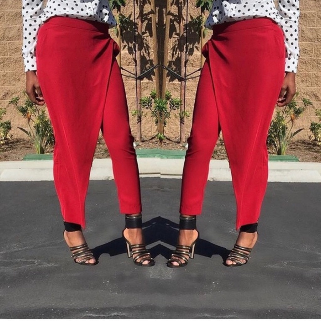 Drape Front Pants